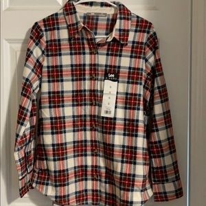 NWT Women’s Small Plaid Fleece Button Up